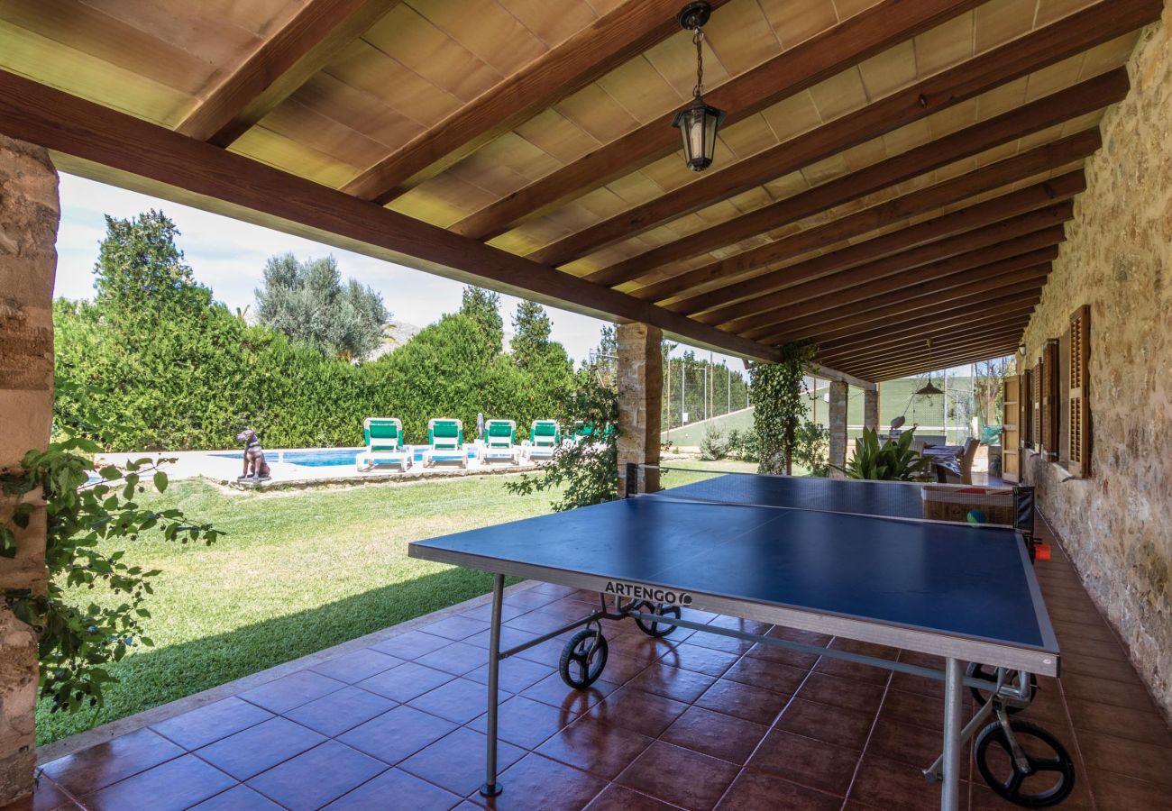 Villa en Puerto Pollensa - MOLI. Pista de tenis y jacuzzi en un bonito entorno rural