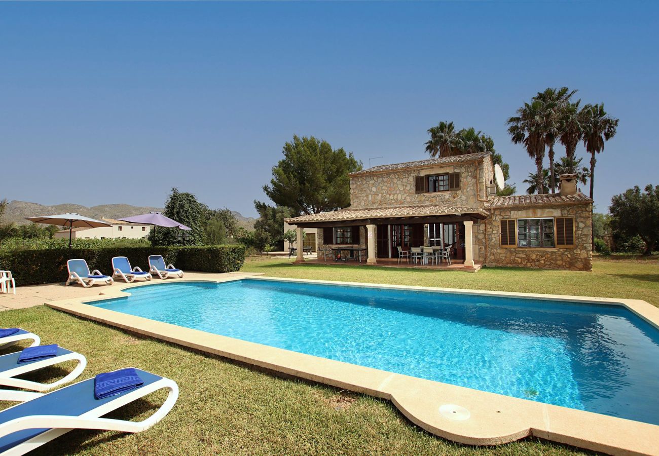Villa en Pollensa - COLLET VELL. Encantadora casa forrada de piedra con amplio jardin